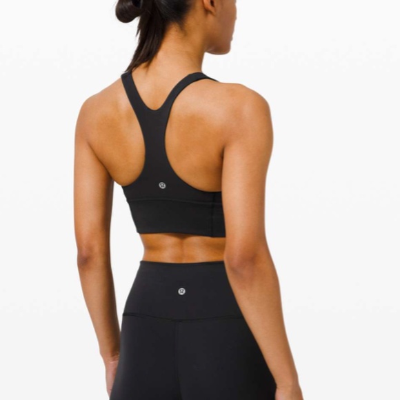 Lululemon Wunder Train Long-Line Bra *Medium Support, C/D Cups Black Size 10 - Picture 2 of 4